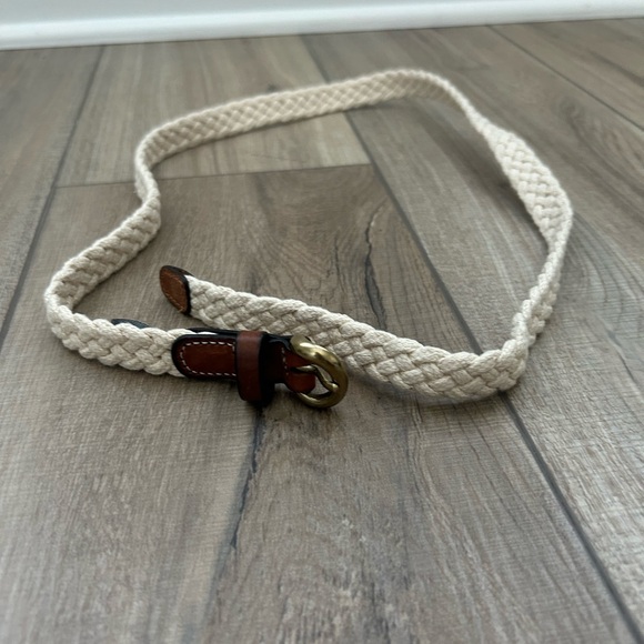 J Crew Women’s Cream Braided Belt - Size S/M - Picture 3 of 12